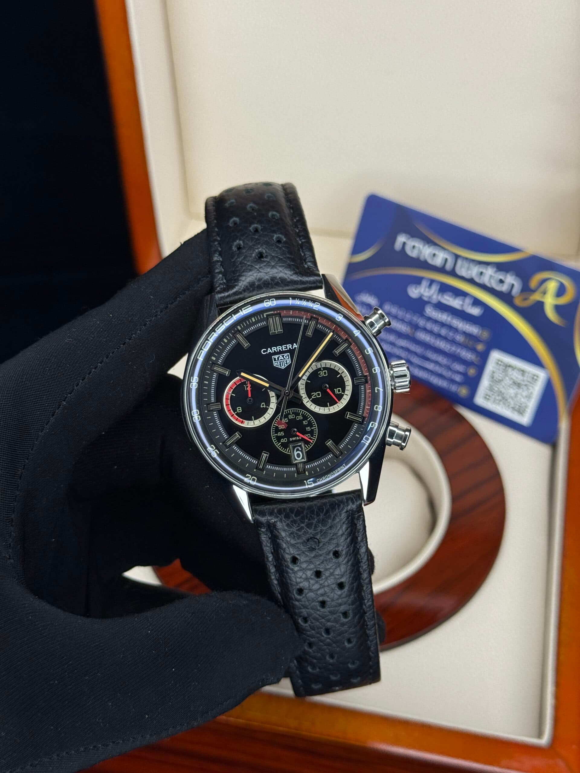 ساعت مچی مردانه تگ هویر کررا مشکی سیلور TAG Heuer Carrera Chronograph