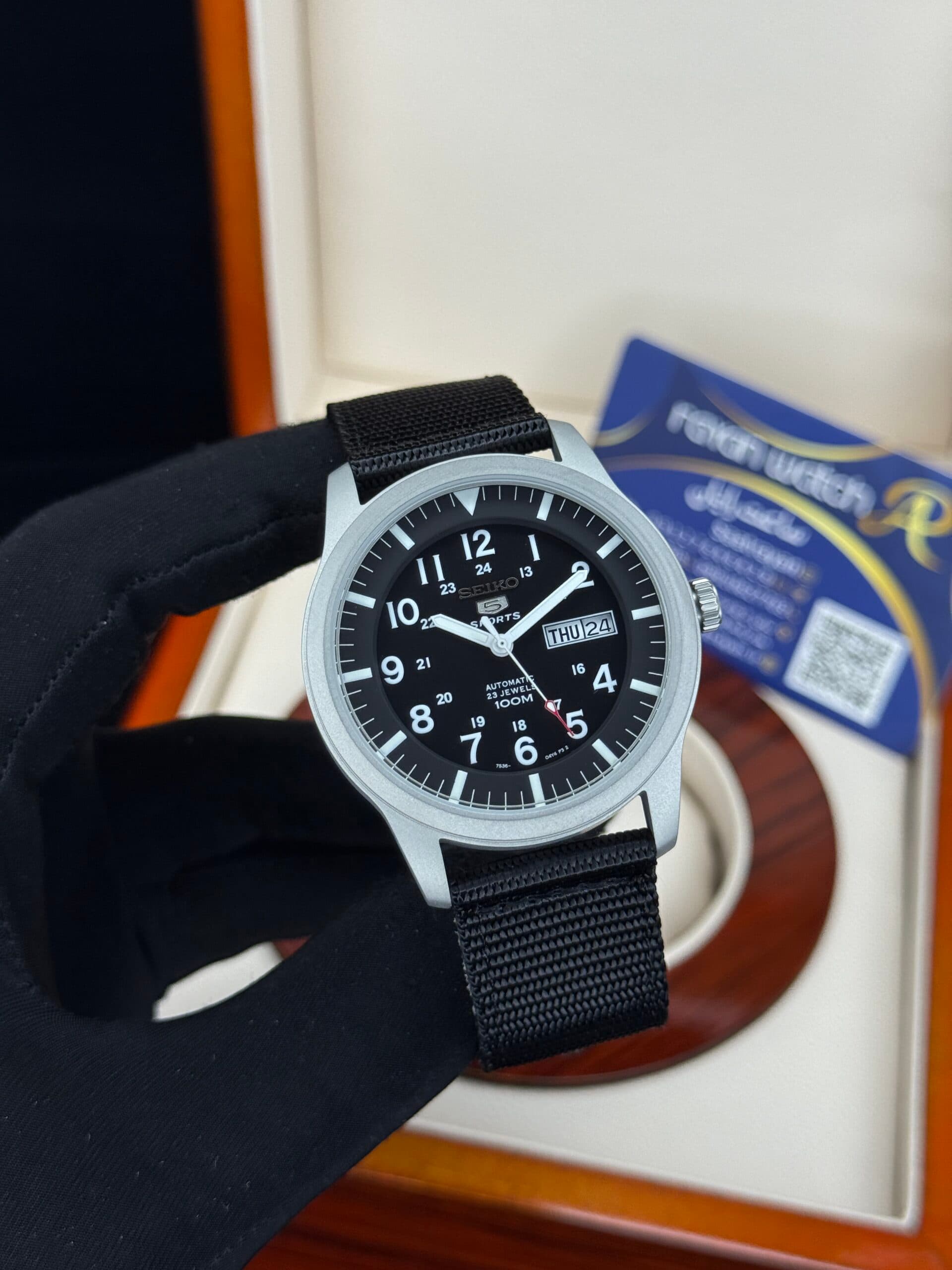 ساعت مچی مردانه سیکو مدل اسپرت مشکی Seiko 5 Sport