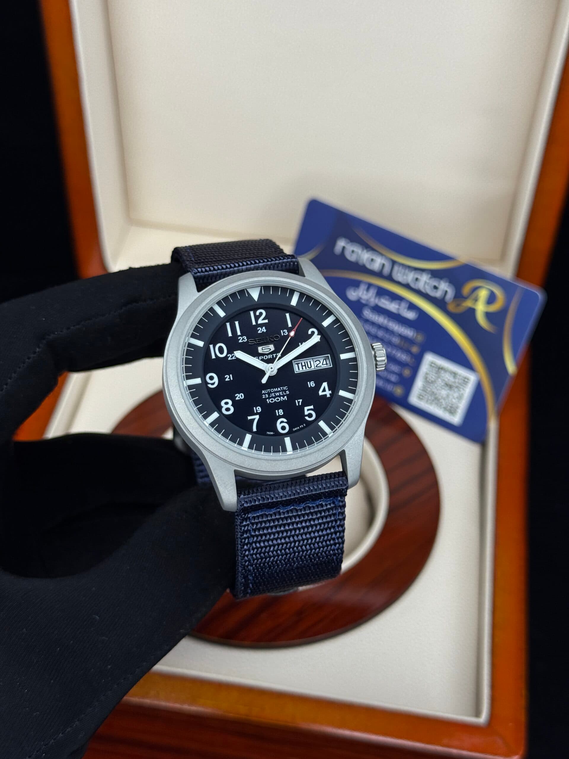 ساعت مچی مردانه سیکو مدل اسپرت سرمه ای Seiko 5 Sport