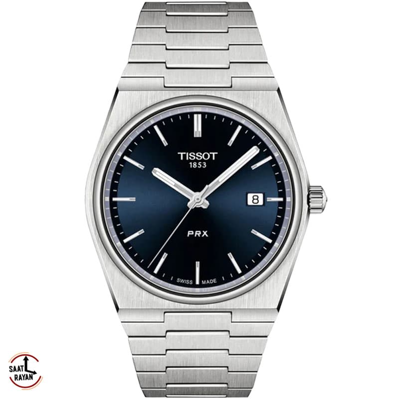 ساعت مچی تیسوت مردانه مدل پی آر ایکس سیلور صفحه سرمه ای Tissot PRX