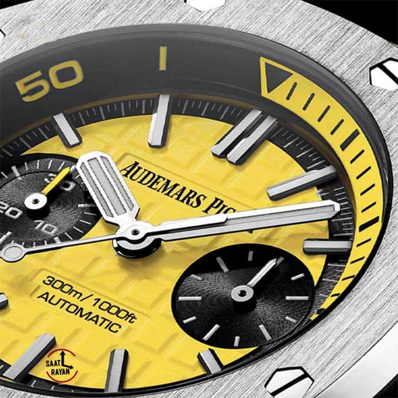 ساعت اودمار پیگه افشور رنگ زرد Audemars Piguet Royal Oak Offshore — تصویر ۴