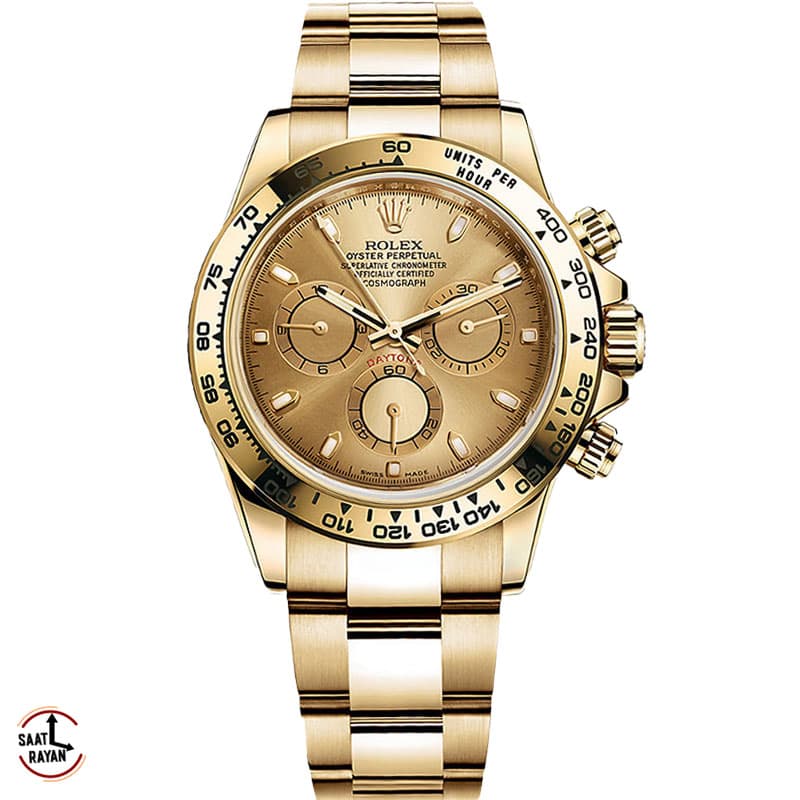 ساعت مچی رولکس مردانه مدل دیتونا بند طلایی و صفحه طلایی ROLEX Daytona