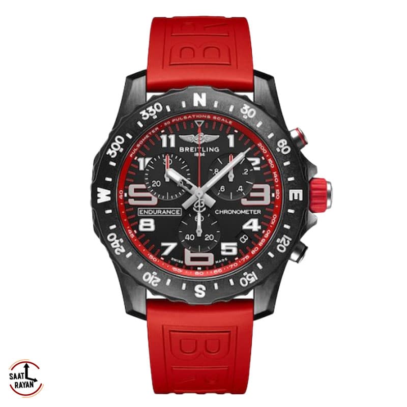 ساعت مچی برایتلینگ مردانه کرنوگراف بند رابر قرمز BREITLING SUOER OCEAN h5664 — تصویر ۲