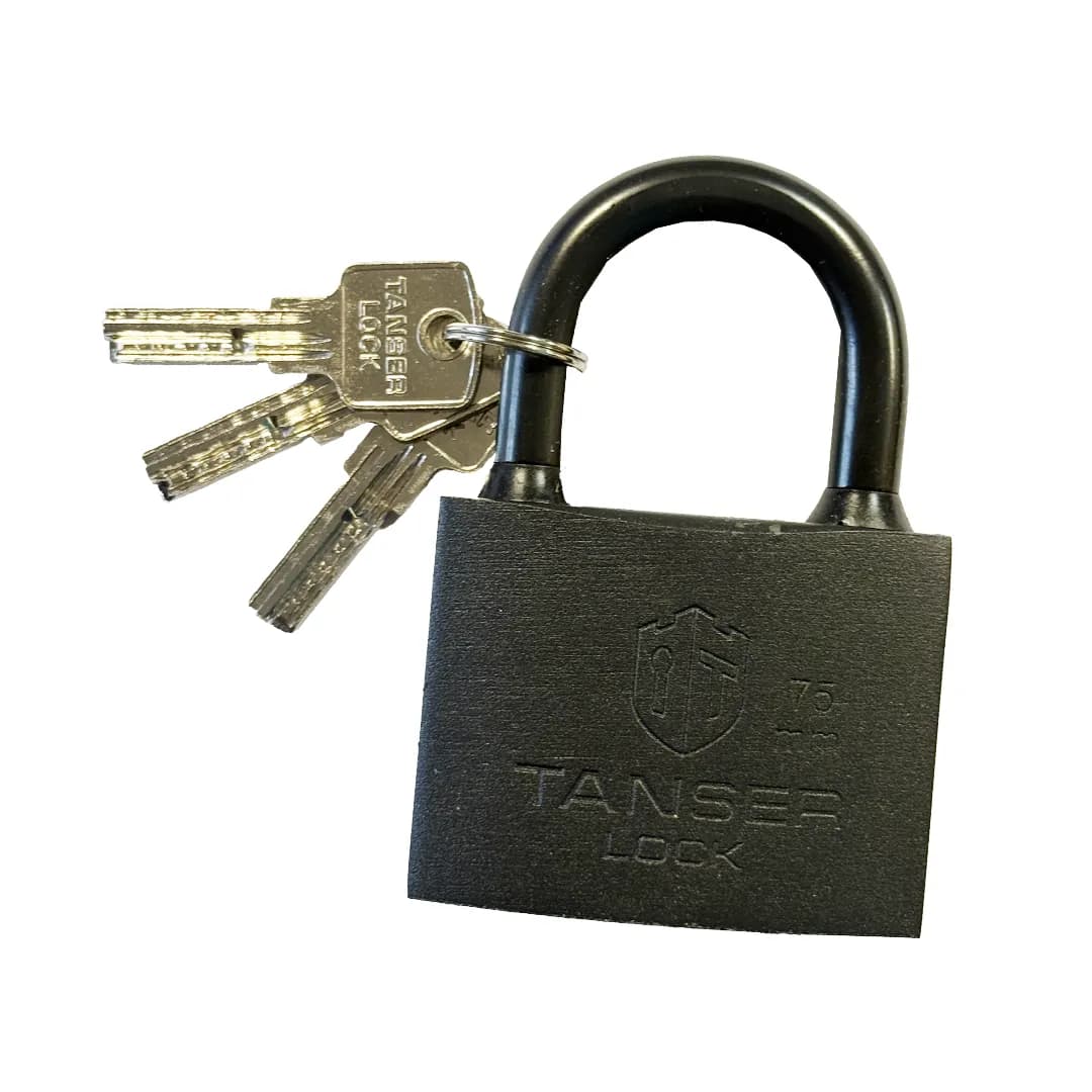 قفل آویز سایز 75 کلید کامیوتری تنسر مدل TL_2275