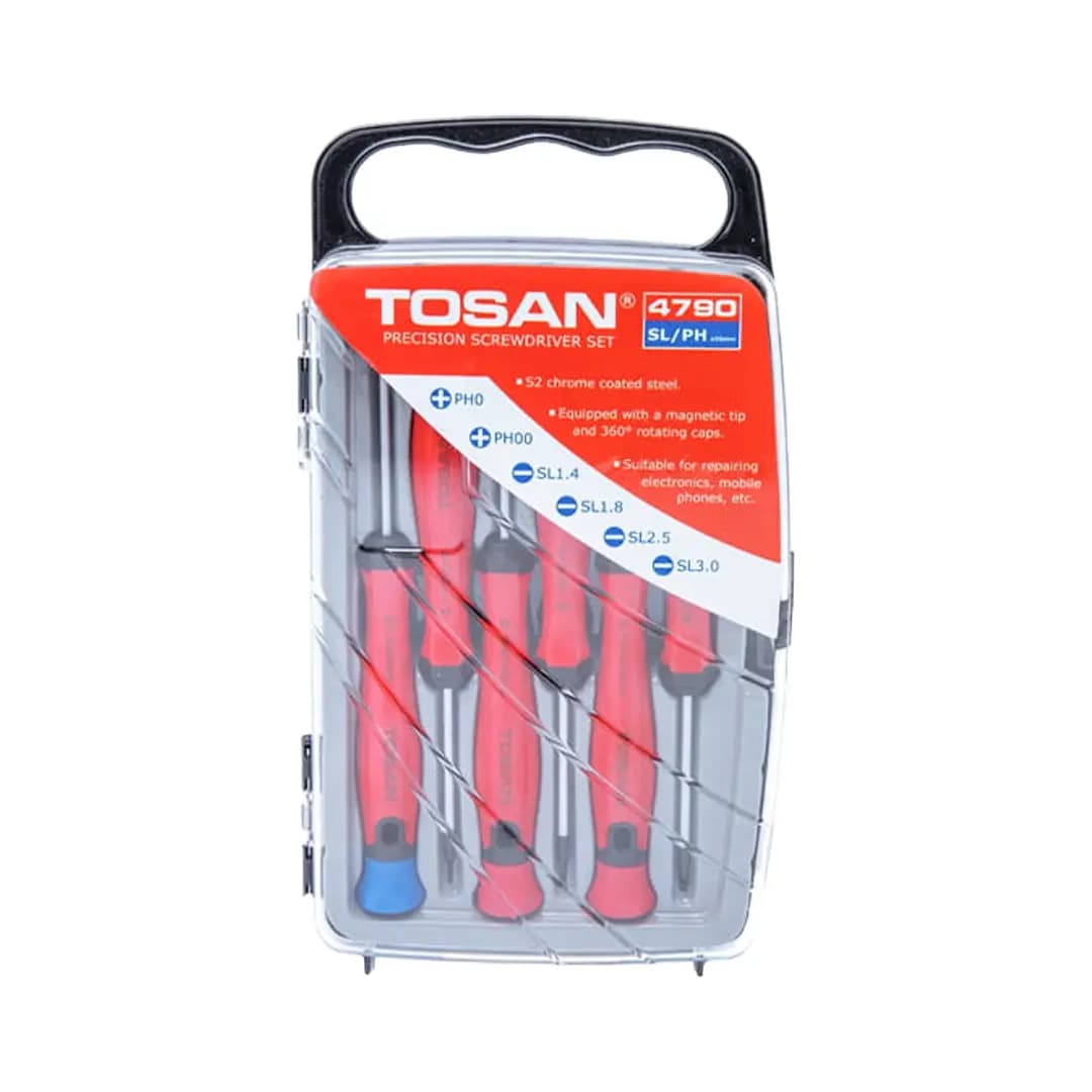 ست پیچ گوشتی ساعتی توسن 6 عددی سری Brusk مدل T4790 — تصویر ۶