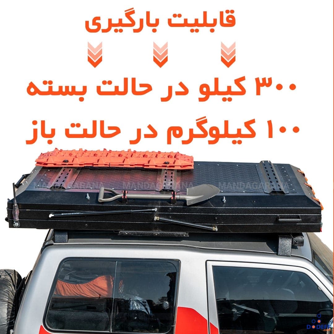چادر سقفی آلمینیومی دوطرف بازشو مانداگارانا — تصویر ۱۱