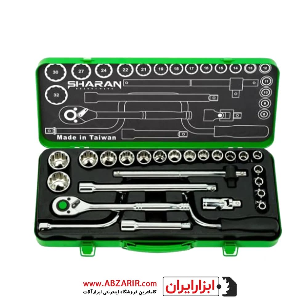 جعبه بکس 24 پارچ 1/2 شاران 12پر ساخت تایوان مدل SM24-12PT — تصویر ۶