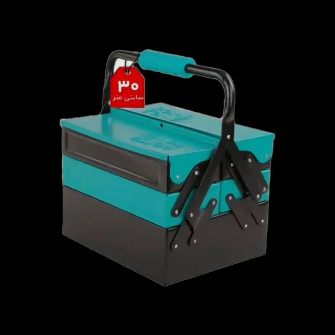 جعبه ابزار فلزی 30 سانتی سه طبقه روماتون مدل 9033