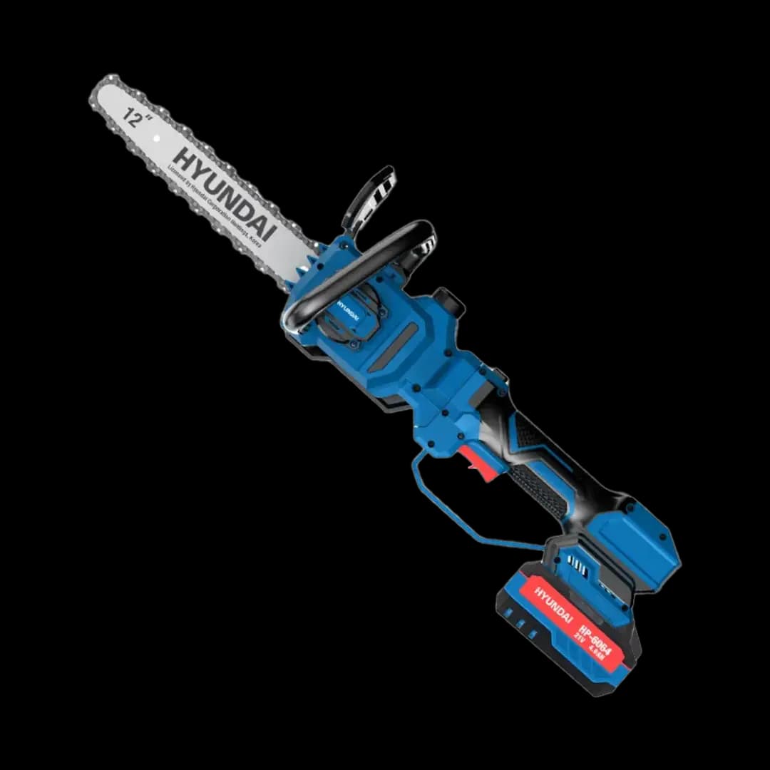 اره زنجیری شارژی براشلس 30 سانت دسته تلسکوپی هیوندای HP-6064 — تصویر ۳