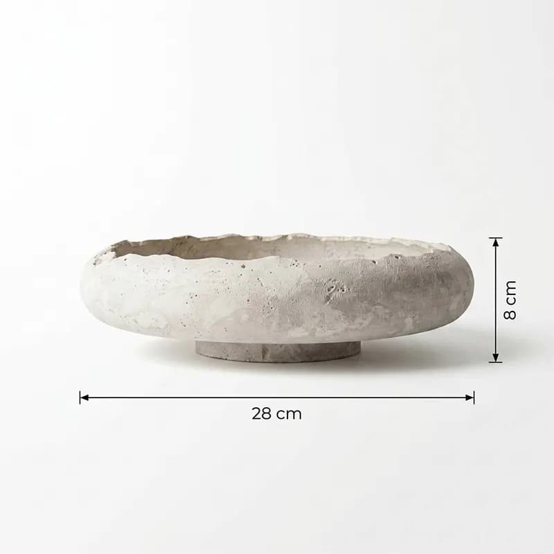 دیس سنگی مدل صخره (لبه طبیعی) تراورتن کد45281 — تصویر ۲