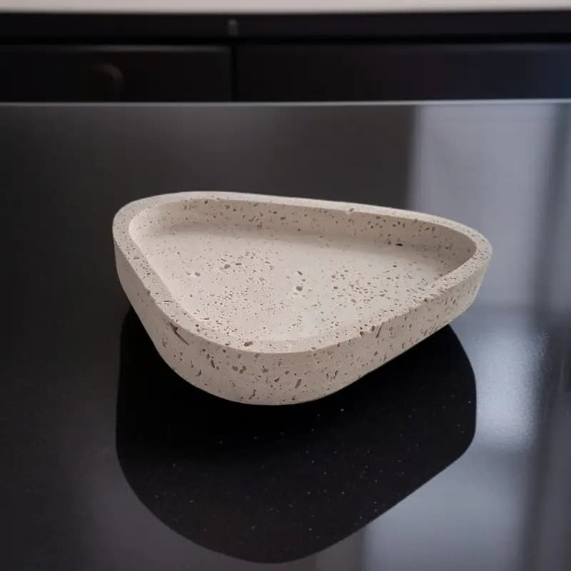 سینی سرو مزه سنگی تراورتن ساوین کد4541 — تصویر ۴