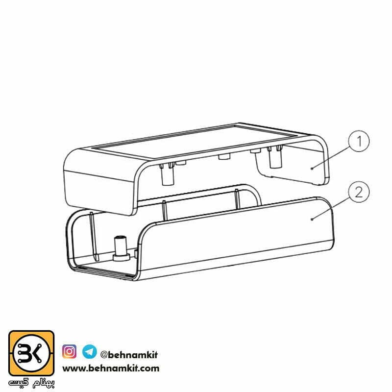 جعبه پلاستیک دوتکه 9.5× 5.5 – ارتفاع 2.3 سفید — تصویر ۴