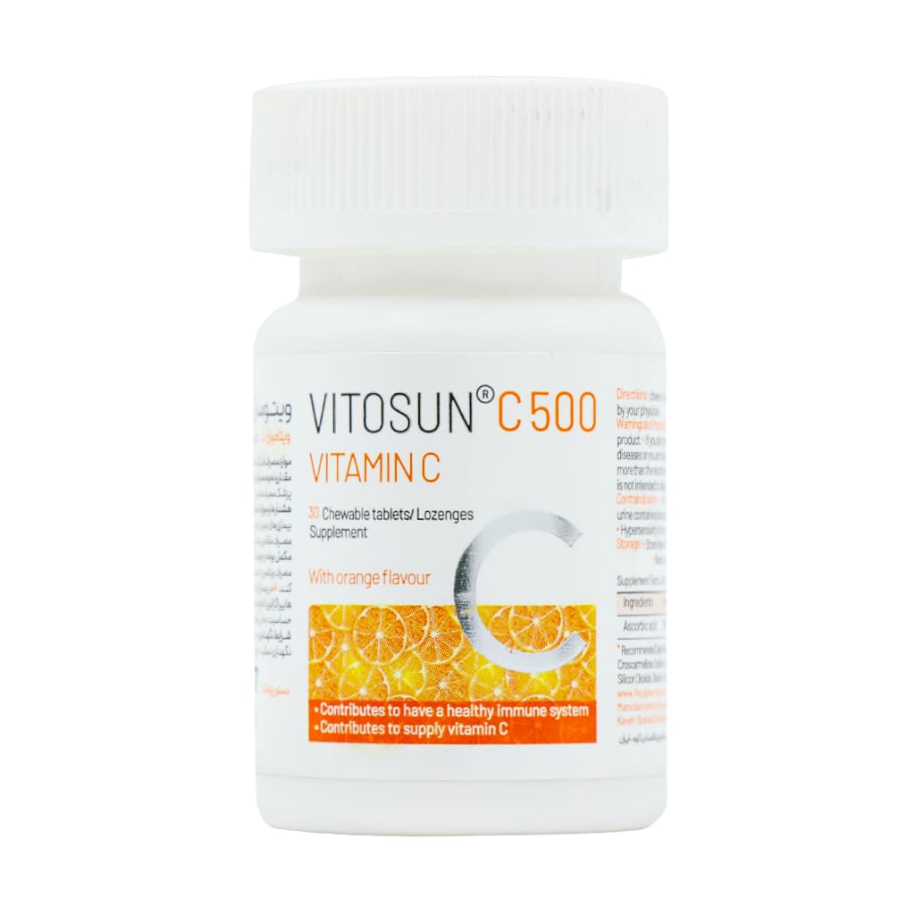 قرص جویدنی ویتوسان C 500 روژین 30 عدد