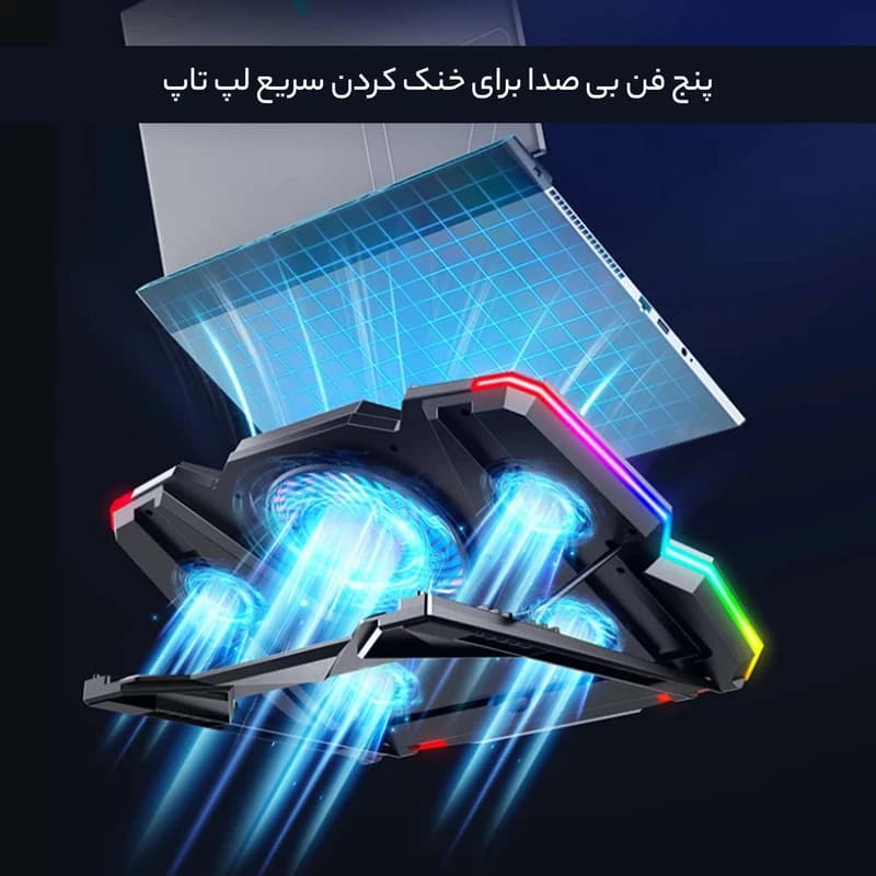 پایه خنک کننده لپ تاپ کول کلد مدل Q5 — تصویر ۲