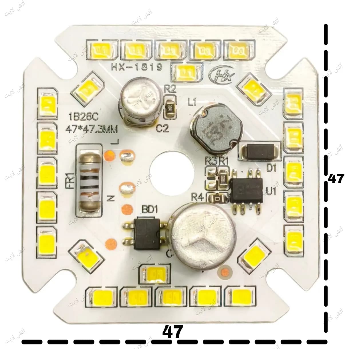 چیپ ال ای دی ۲۶ وات DOB خازن دار — تصویر ۵