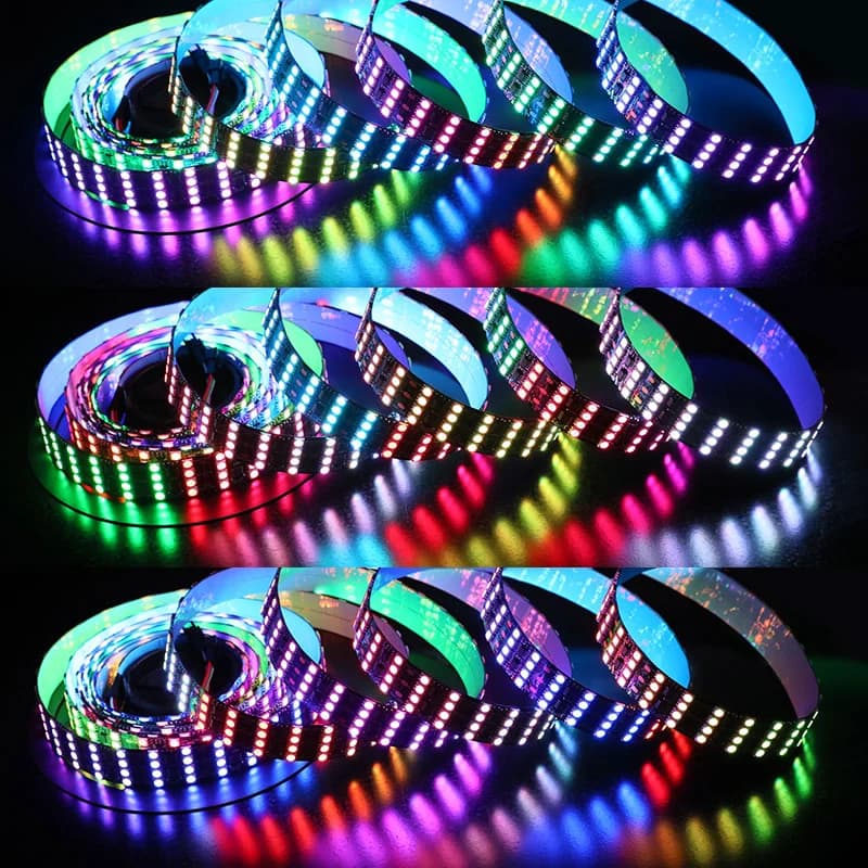 ریسه ال ای دی نواری RGB آر جی بی ۱۲ ولت WS2811 – چهار لاین RGB آدرس‌پذیر — تصویر ۴
