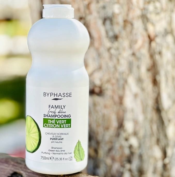 شامپو موهای چرب چای سبز و لیمو بایفاس Family Shampoo 750ml — تصویر ۶