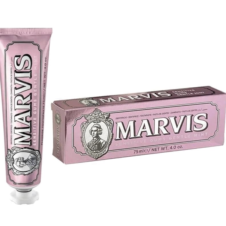 خمیر دندان حساس مارویس مدل Sensitive Gums Gentle Mint حجم 75میل