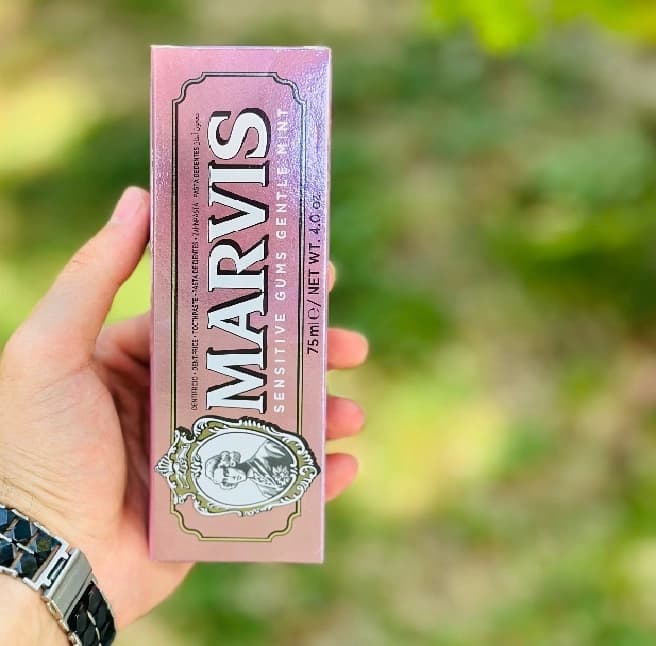 خمیر دندان حساس مارویس مدل Sensitive Gums Gentle Mint حجم 75میل — تصویر ۴