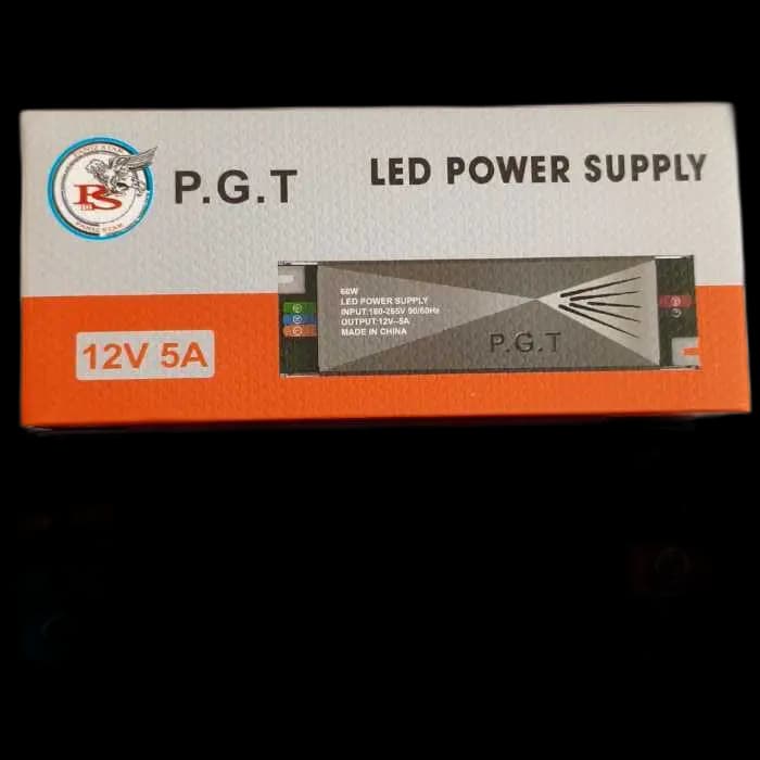 سوییچینگ 12 ولت 60 وات 5 آمپر اسلیم P.G.T — تصویر ۲