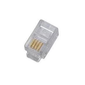 سر سوکت تلفن گوشی RJ11 نری 4 پین بسته 100 عددی