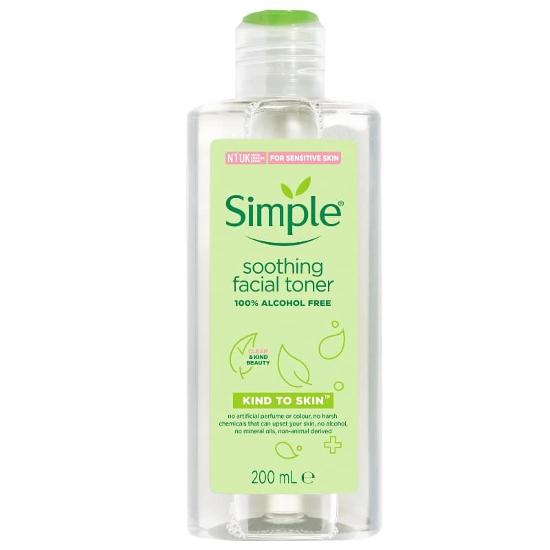 تونر پاک کننده صورت سیمپل مدل Soothing حجم 200 میلی لیتر