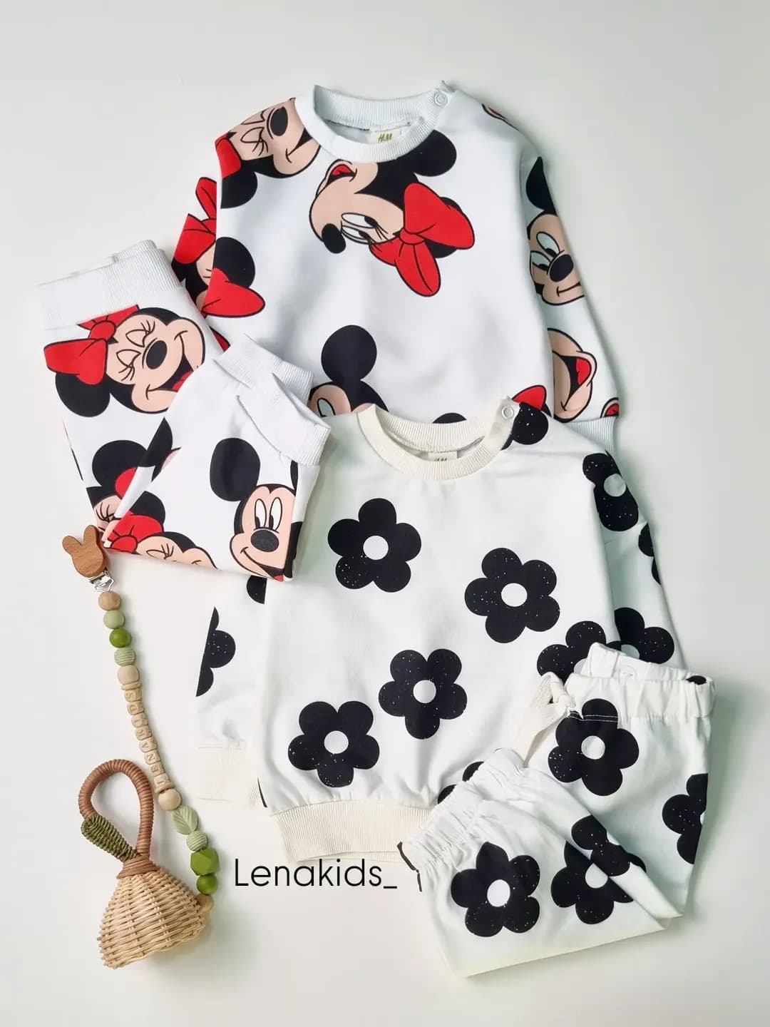 ست بلوز شلوار بچه گانه توکرکی H&M پاییزه