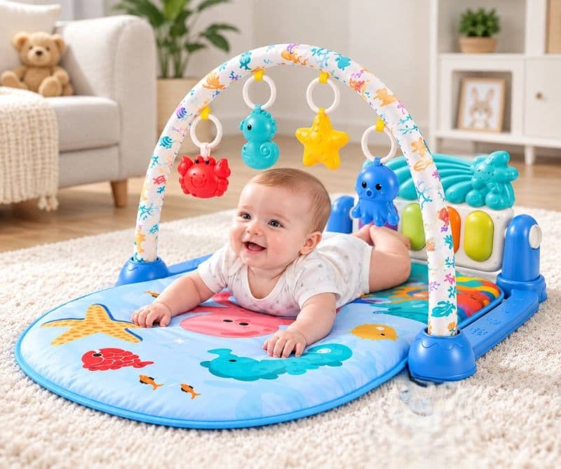 تشک بازی نوزاد و میز موزیکال کد 6081 — تصویر ۱۲