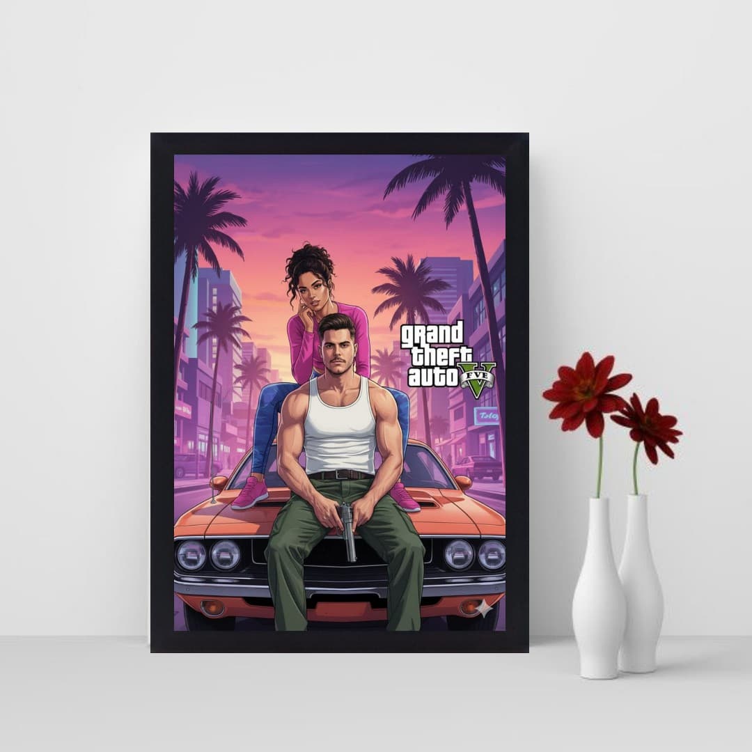 تابلو بکلایت طرح بازی GTA — تصویر ۵