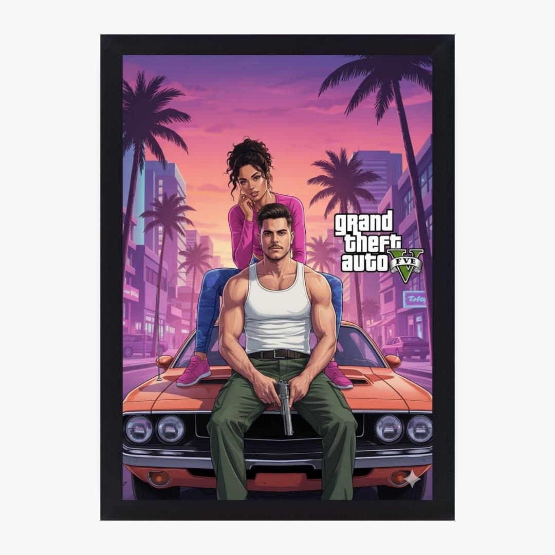 تابلو بکلایت طرح بازی GTA