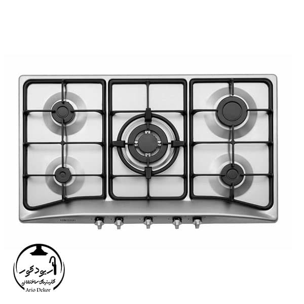 اجاق گاز رومیزی پنج شعله مدل S-5956 i استیل البرز — تصویر ۳