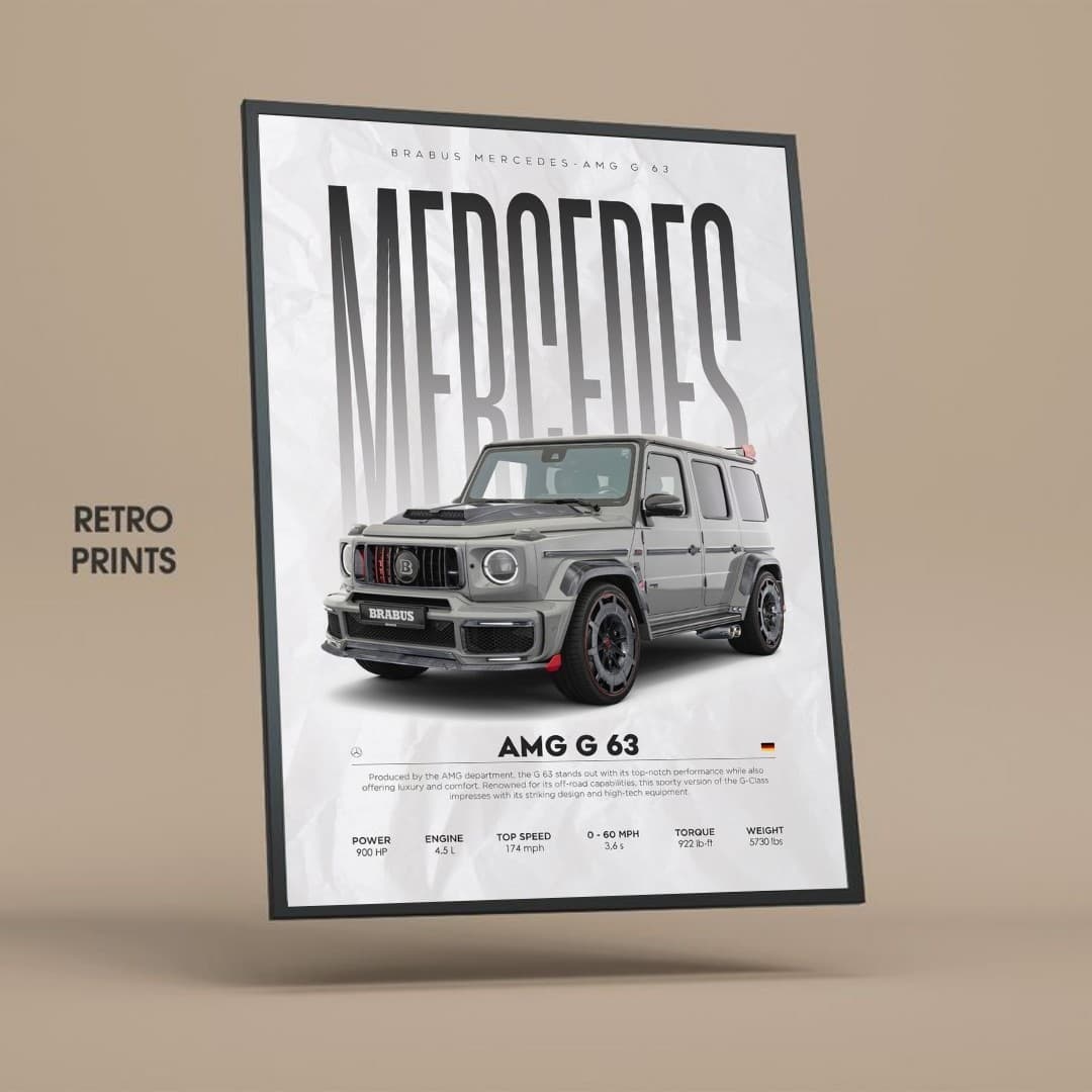 تابلو دکوراتیو پرمیوم Mercedes-Benz G63 — تصویر ۴