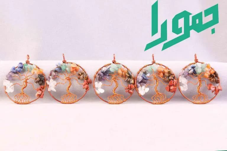 مدال درخت زندگی هفت چاکرا مسی