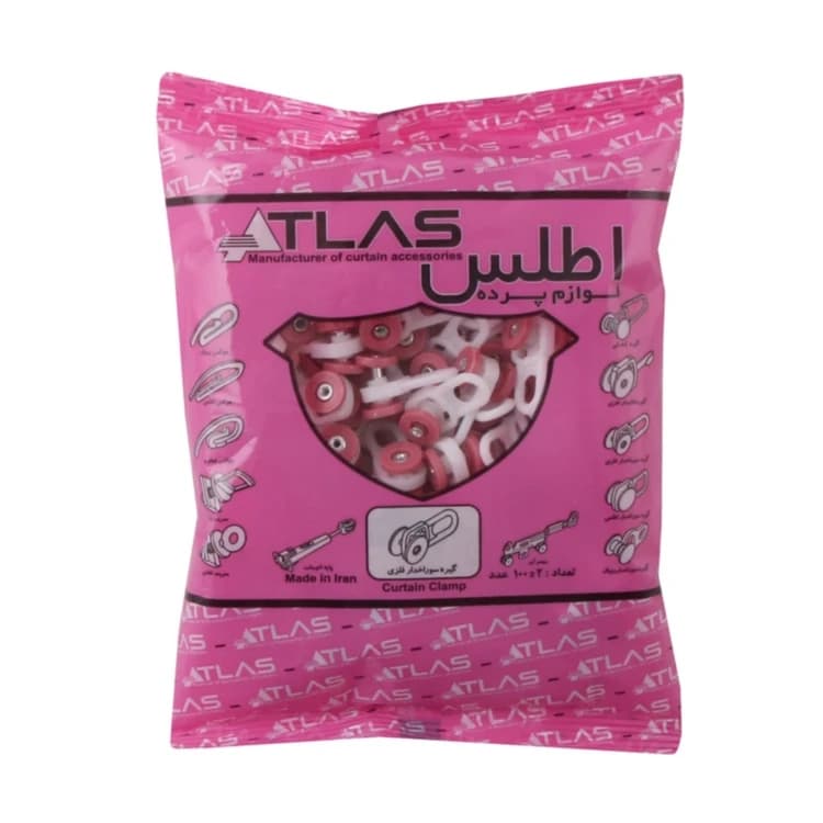 گیره پرده سوراخ دار 100 عددی اطلس — تصویر ۴