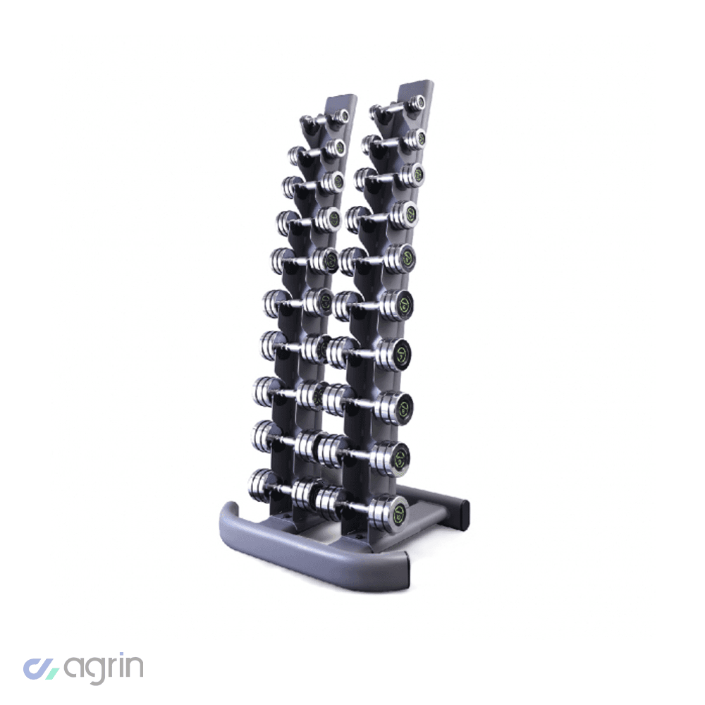 رک دمبل 10 جفتی باشگاهی مدل MD6217 — تصویر ۲