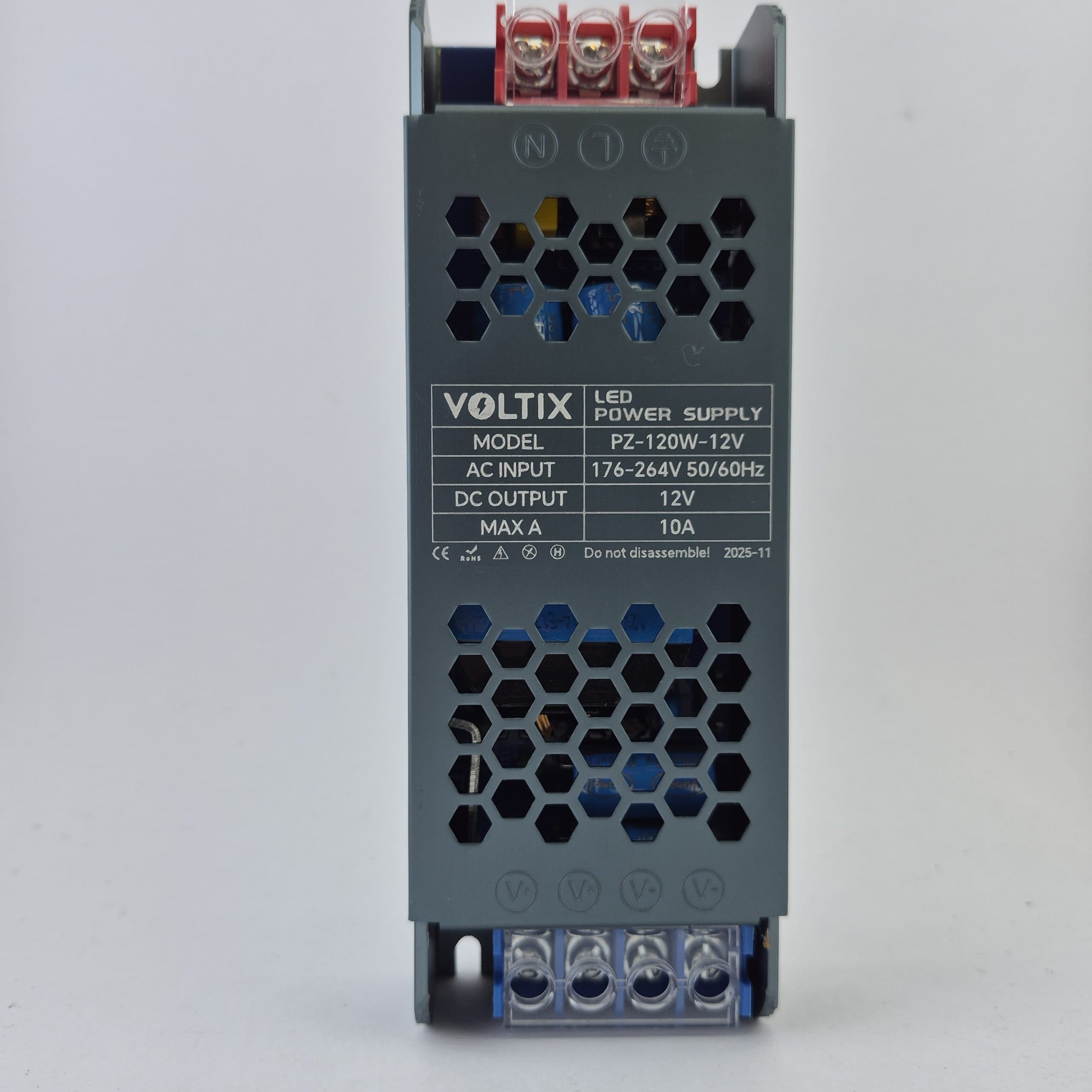 ترانس 12 ولت 120 وات اسلیم برند VOLTIX — تصویر ۲