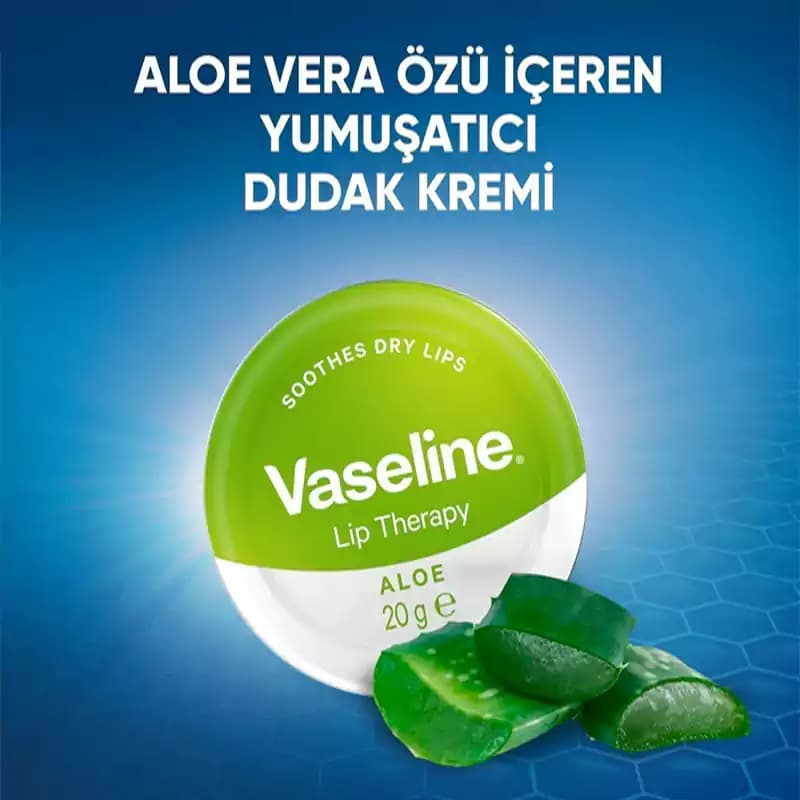 بالم لب وازلین Vaseline حاوی عصاره آلوئه ورا 20 گرمی — تصویر ۳