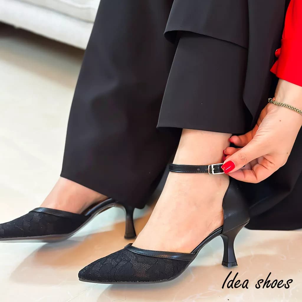 کفش مجلسی دخترانه طرح گیپور کد 630 — تصویر ۵