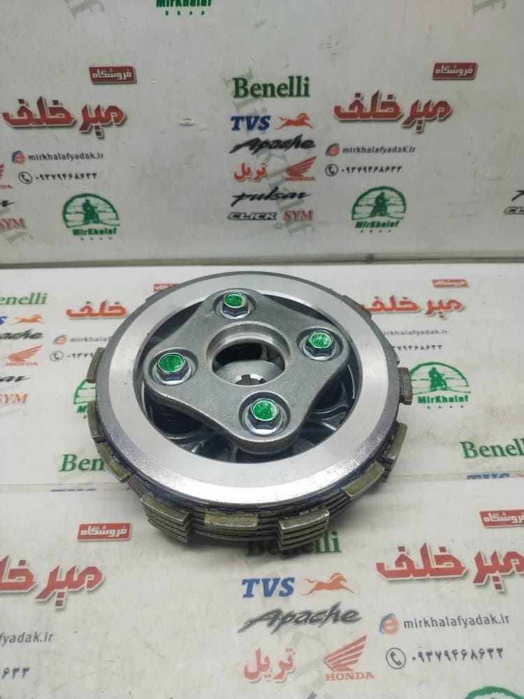 4 چهار شاخ کلاچ (دیسک زیر و رو) موتور پالس ns 150 ان اس و ls 135 ال اس و بوکسر (باکسر) کامل (4 پیچ) — تصویر ۳