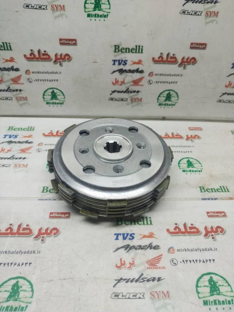 4 چهار شاخ کلاچ (دیسک زیر و رو) موتور پالس ns 150 ان اس و ls 135 ال اس و بوکسر (باکسر) کامل (4 پیچ) — تصویر ۴