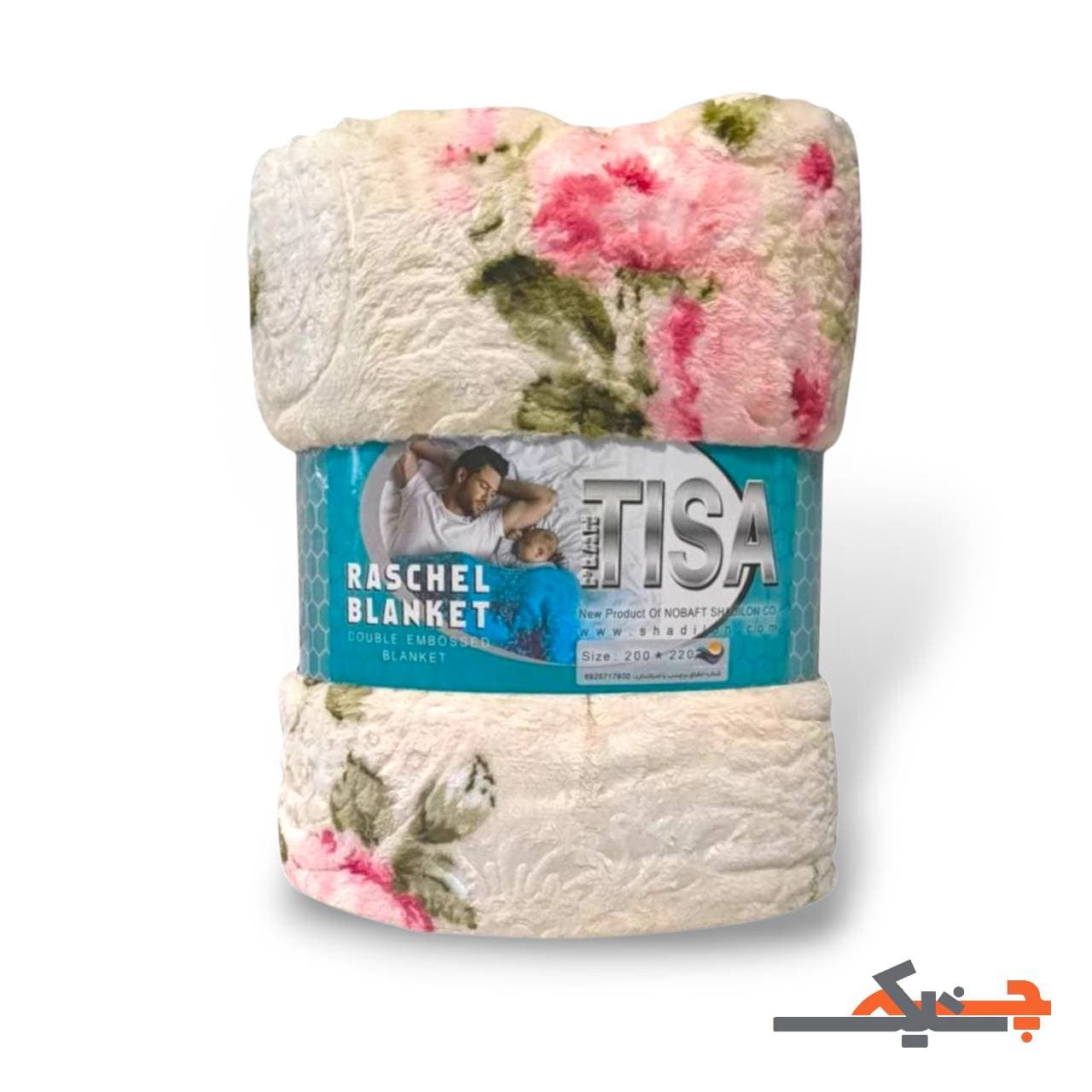 پتو مسافرتی یکنفره گلدار تیسا مدل لایف (کرم) کد P1T49221