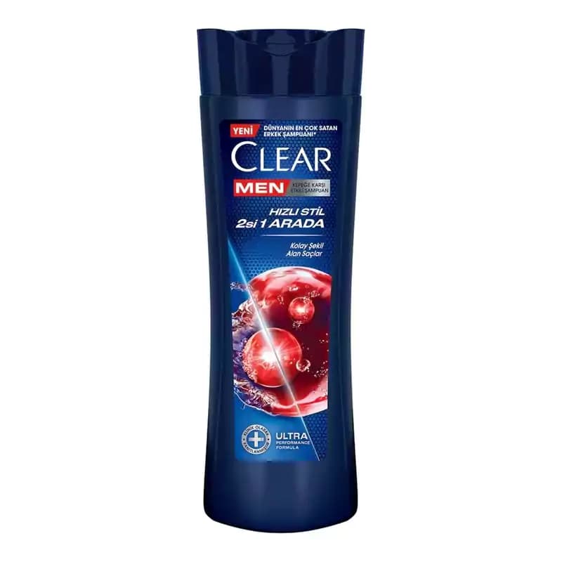 شامپو کلیر Clear مردانه اصل 2 در 1 مردانه Hizli stil حجم 350 ml