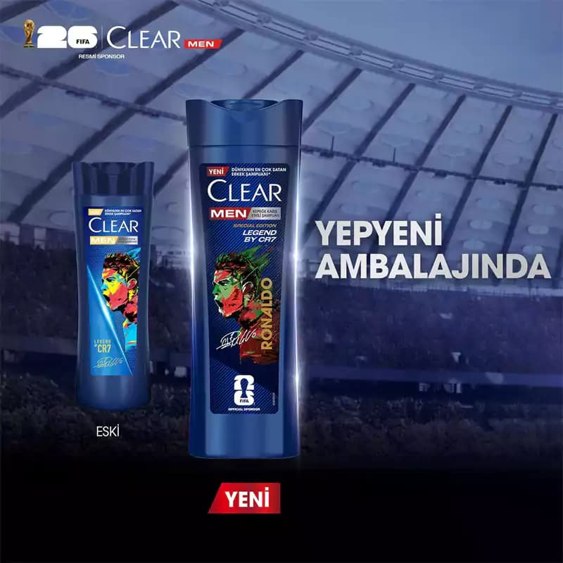 شامپو کلیر Clear مردانه اصل طرح رونالدو CR7 حجم 350 میلی — تصویر ۲