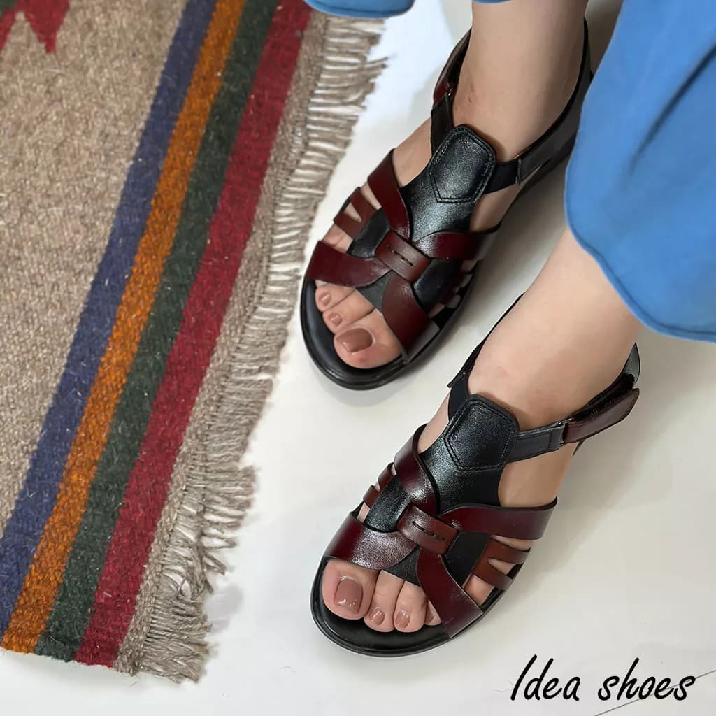 صندل چرم دخترانه مدل پروانه کد 110 — تصویر ۴