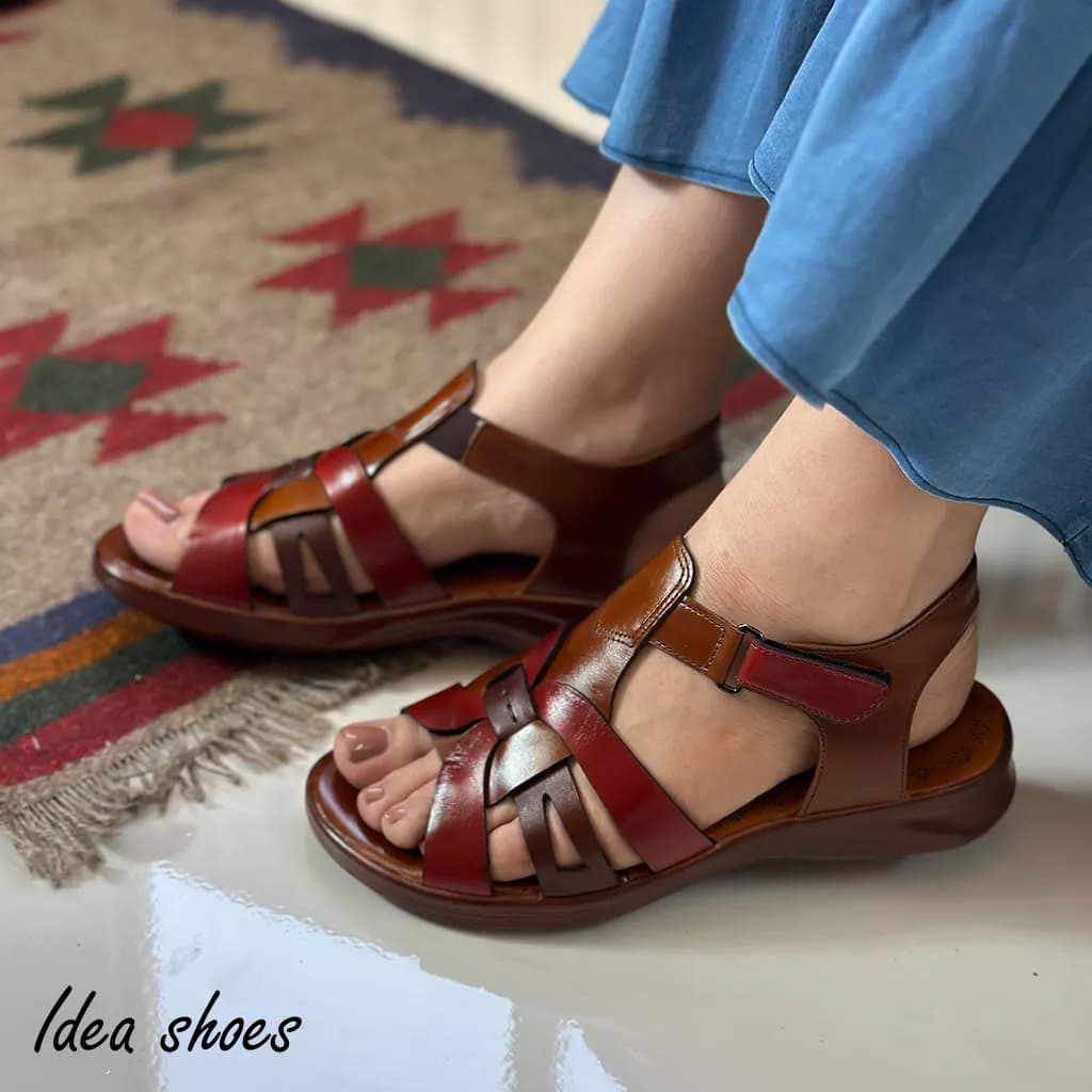صندل چرم دخترانه مدل پروانه کد 110 — تصویر ۸