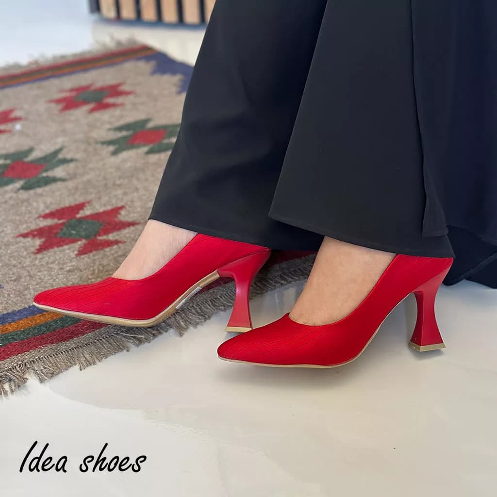 کفش مجلسی دخترانه ساتن خطی کد 601 — تصویر ۶