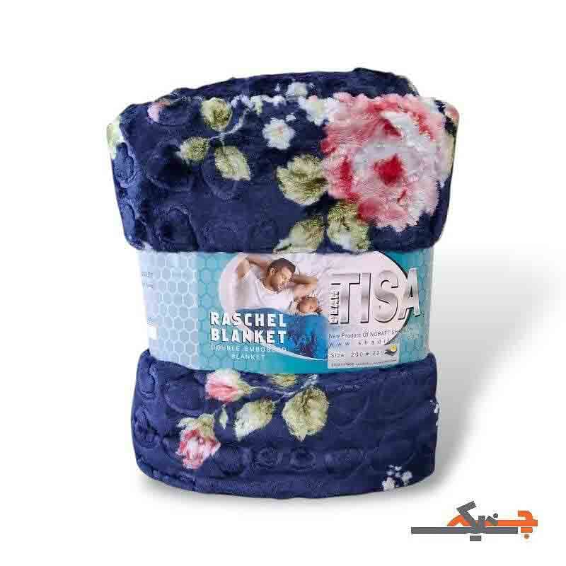 پتو مسافرتی یکنفره ژله‌ای تیسا مدل لایف (سرمه ای) کد P1T47131