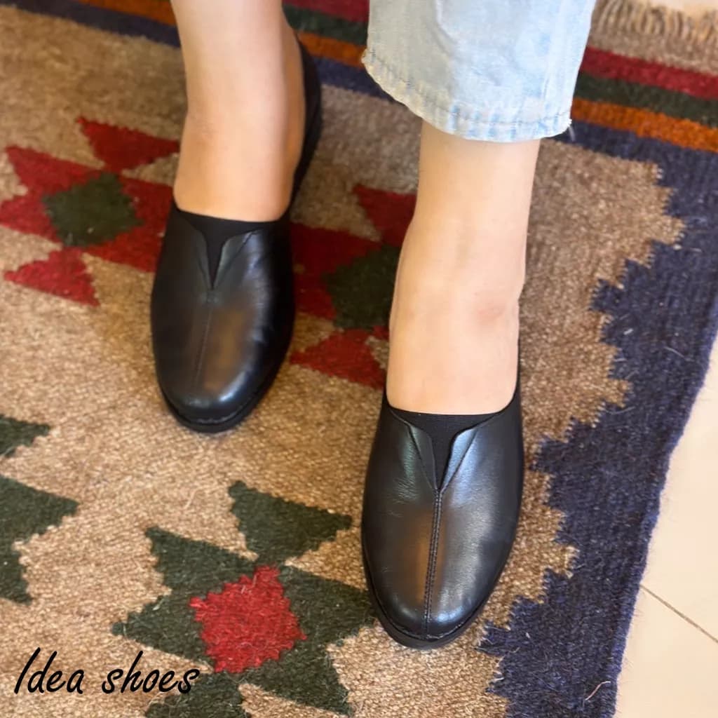 کفش طبی زنانه چرم طبیعی دست دوز کد 271 — تصویر ۶