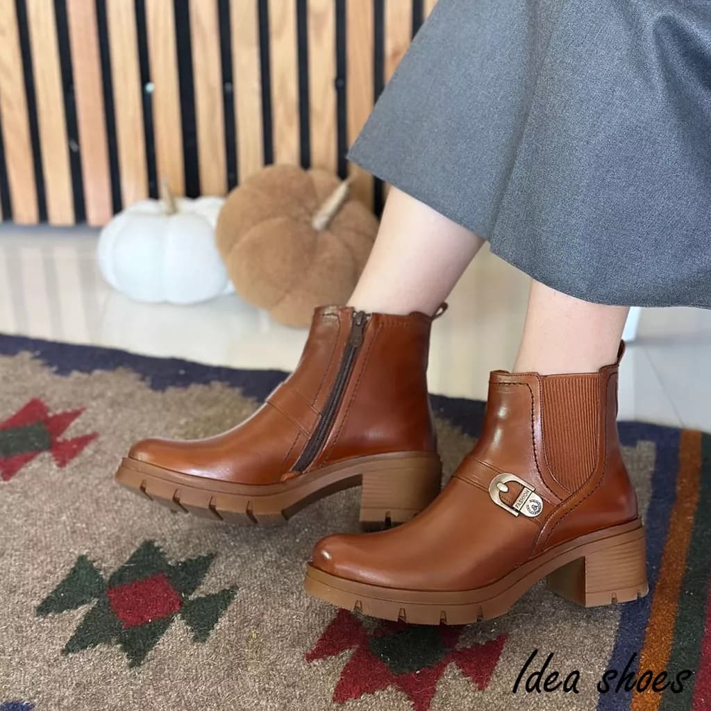 نیم بوت چرم طبیعی مدل تک رکاب کد 936 — تصویر ۴