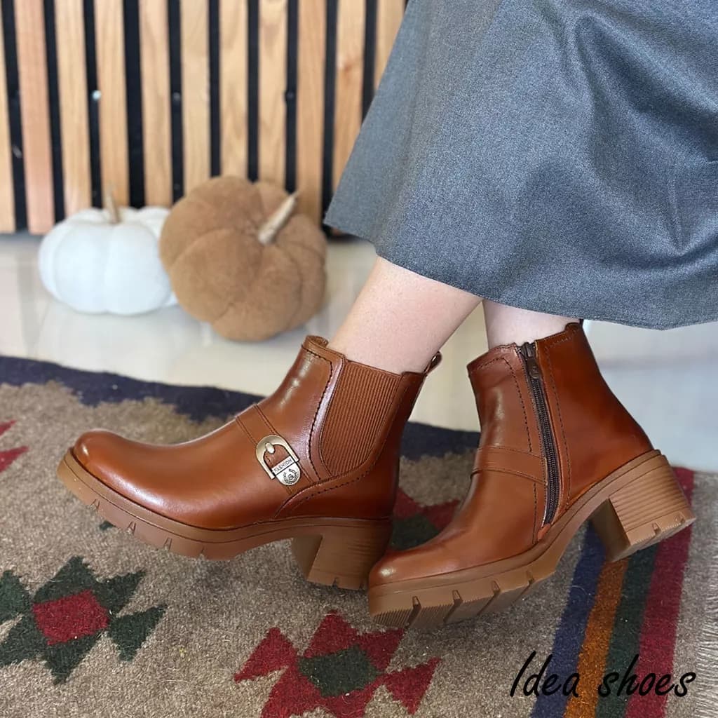 نیم بوت چرم طبیعی مدل تک رکاب کد 936 — تصویر ۳